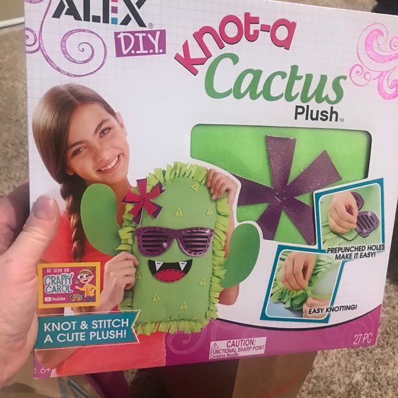 *FREE! with $9 purchase”/3 available  ALEX DIY Knot-A Cactus Plush Pillow - Picture 3 of 8